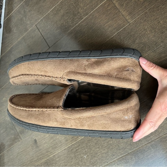 Dockers Men's Moccasin Slippers Suede Slip On Plaid Size 11/12 - Picture 5 of 8